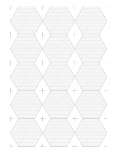 Hex Tile Template thumbnail, 3x5 portrait