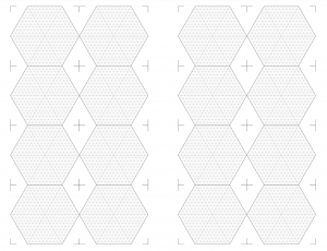 Hex tile template thumbnail, booklet layout