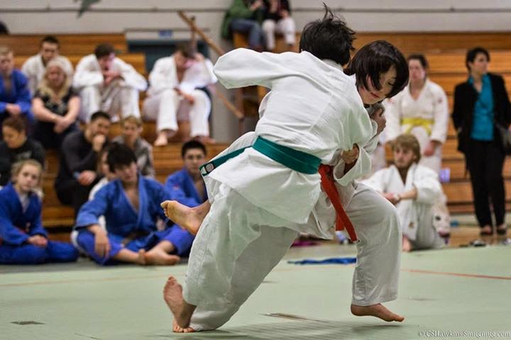 Naomi (orange belt) countered and decisively defeated a higher-grade green belt in a meet last season.