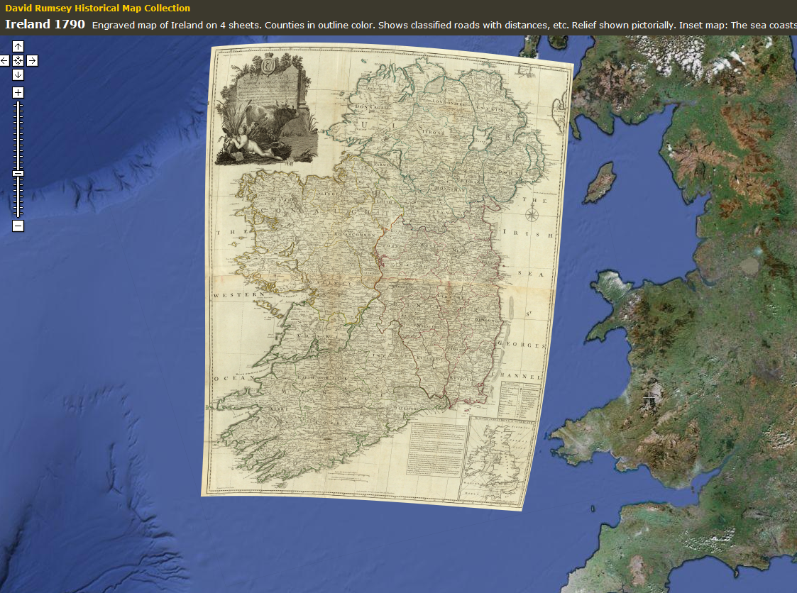 Ireland 1890 Overlaid on Google Earth