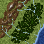 Mountains, Rivers, Forest